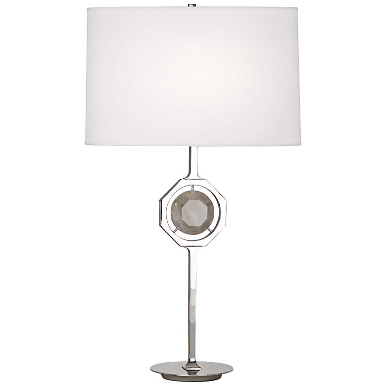Image 1 Robert Abbey Hope Polished Nickel Rock Crystal Table Lamp