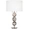 Robert Abbey Hope Polished Nickel Smoky Crystal Table Lamp