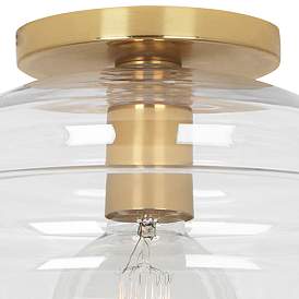 Image3 of Robert Abbey Horizon 11 3/4" Wide Modern Brass and Clear Ceiling Light more views