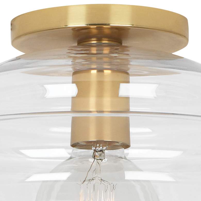 Image 3 Robert Abbey Horizon 11 3/4 inch Wide Modern Brass and Clear Ceiling Light more views