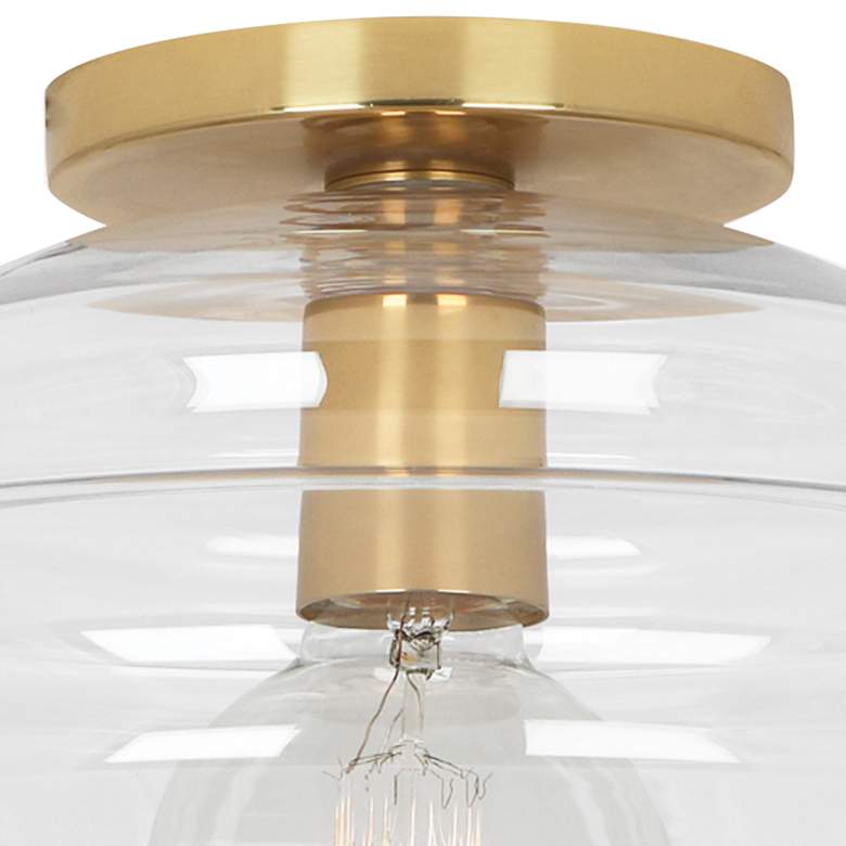 Image 3 Robert Abbey Horizon 11 3/4" Wide Modern Brass and Clear Ceiling Light more views