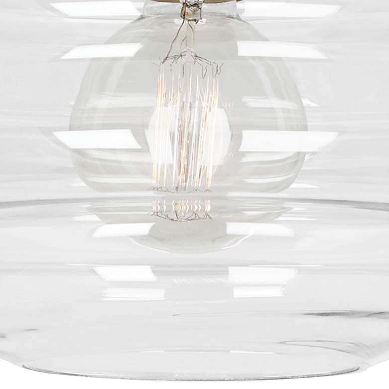 Image 4 Robert Abbey Horizon 11 3/4 inch Wide Modern Brass and Clear Ceiling Light more views