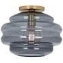 Robert Abbey Horizon 11 3/4" Wide Modern Brass and Smoke Ceiling Light