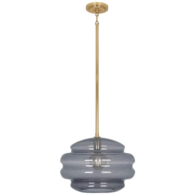 Image 4 Robert Abbey Horizon 15 1/4" Wide Modern Brass and Grey Pendant Light more views