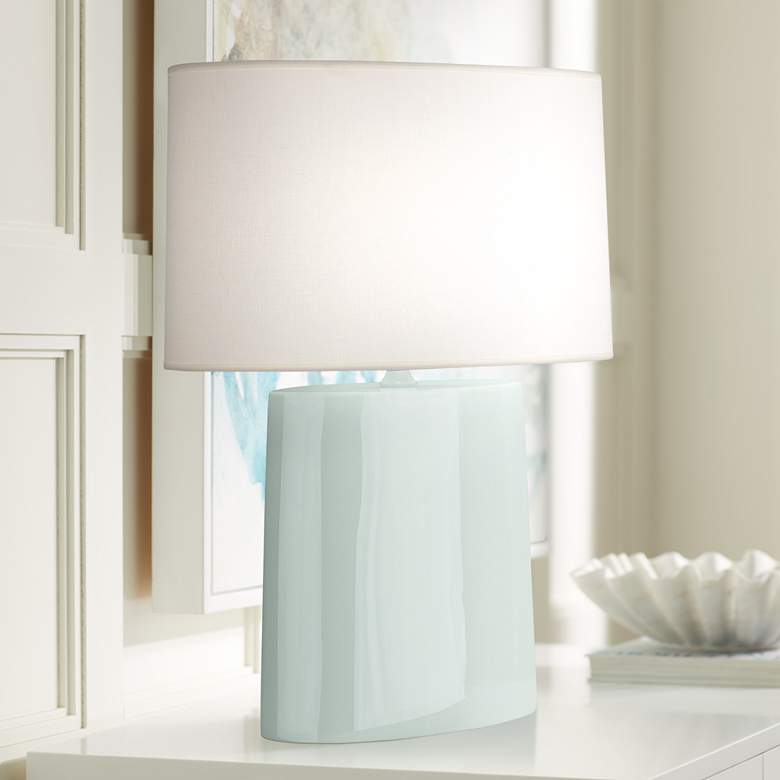 Image 1 Robert Abbey Horizon Clear Glass Table Lamp