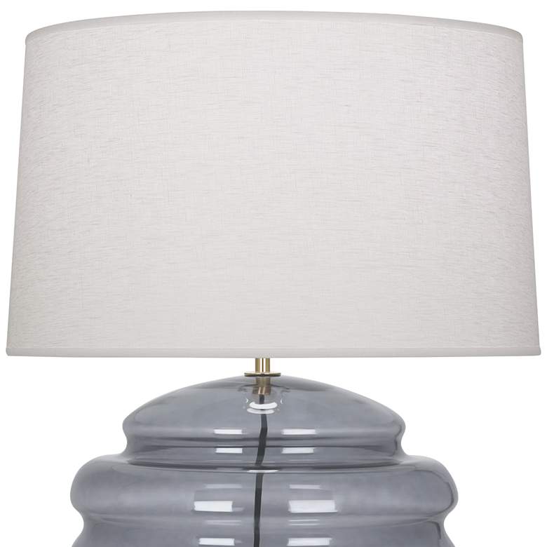 Image 2 Robert Abbey Horizon Smoke Gray Glass Table Lamp more views