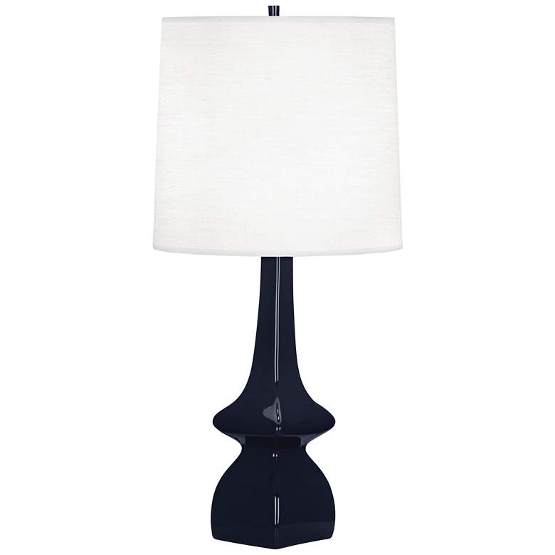 Image 1 Robert Abbey Jasmine 31 inch Modern Midnight Blue Ceramic Table Lamp