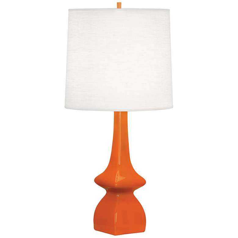 Image 1 Robert Abbey Jasmine 31 inch Pumpkin Orange Modern Ceramic Table Lamp