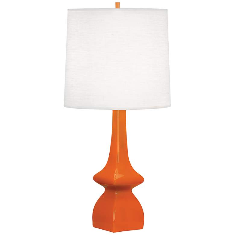 Image 1 Robert Abbey Jasmine 31" Pumpkin Orange Modern Ceramic Table Lamp