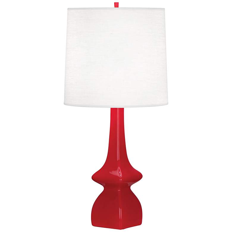 Image 1 Robert Abbey Jasmine 31 inch Ruby Red Ceramic Table Lamp
