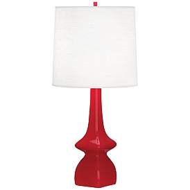 Image1 of Robert Abbey Jasmine 31" Ruby Red Ceramic Table Lamp