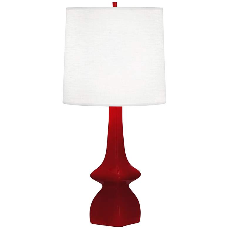 Image 1 Robert Abbey Jasmine 31" Sangria Red Modern Ceramic Table Lamp