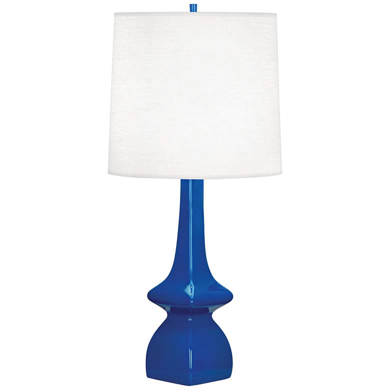 Image 1 Robert Abbey Jasmine Marine Blue Ceramic Table Lamp