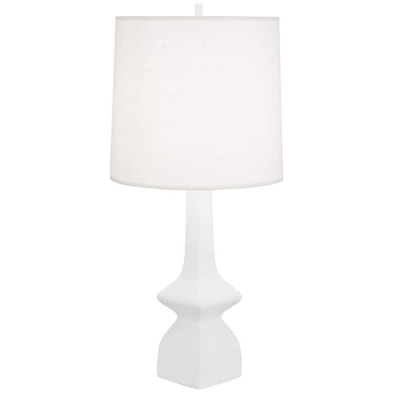 Image 1 Robert Abbey, Jasmine, Matte Daisy GLAZED CERAMIC, Table Lamp