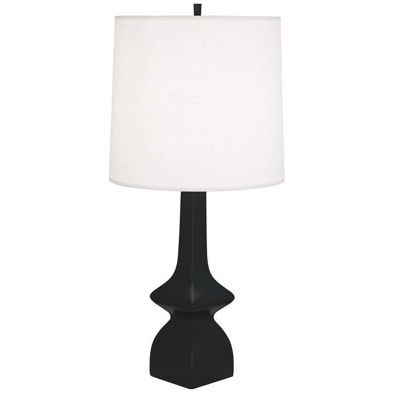 Image 1 Robert Abbey, Jasmine, Matte Obsidian GLAZED CERAMIC, Table Lamp