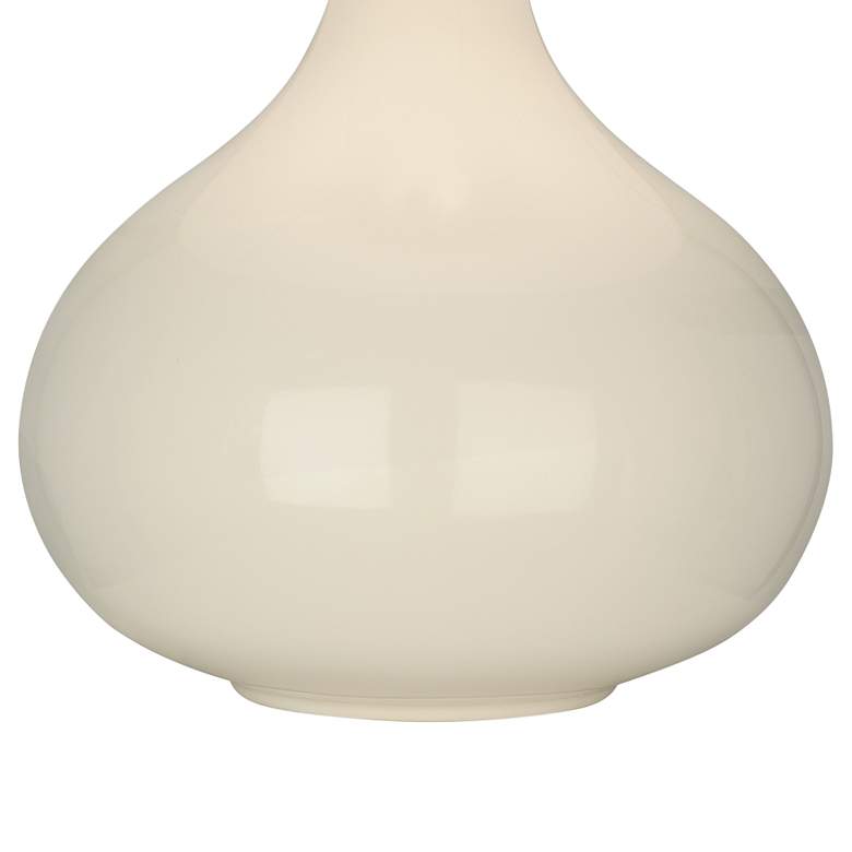 Image 3 Robert Abbey June 23 1/2" Buff Linen Shade Bone Ceramic Table Lamp more views