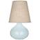 Robert Abbey June 23 1/2" Buff Linen Shade Ceramic Baby Blue Lamp