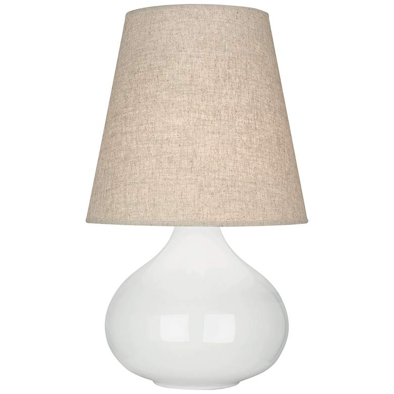 Image 1 Robert Abbey June 23 1/2" Buff Linen White Lily Accent Table Lamp