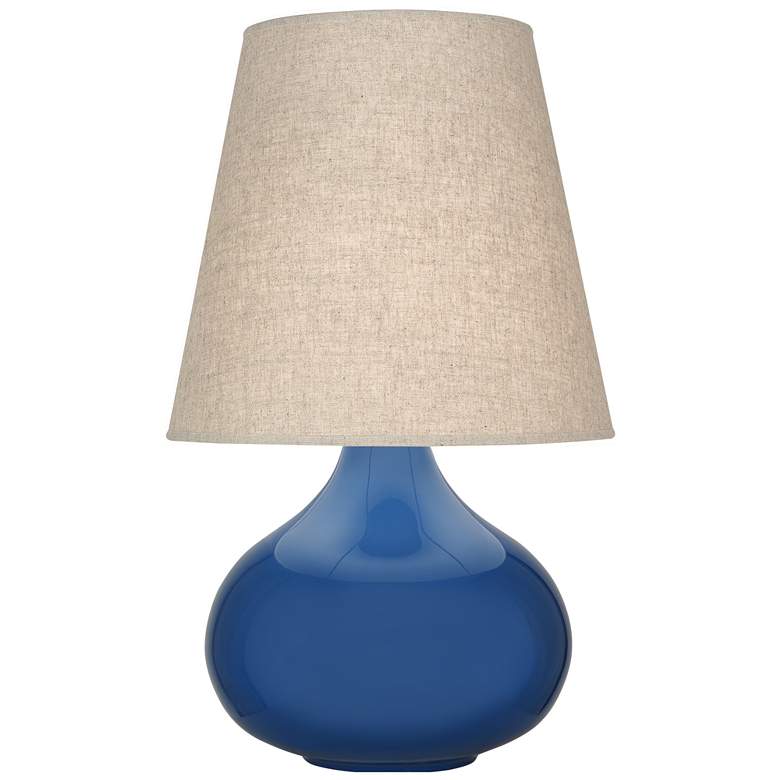 Image 1 Robert Abbey June 23 1/2" Buff Shade Ceramic Cobalt Blue Table Lamp