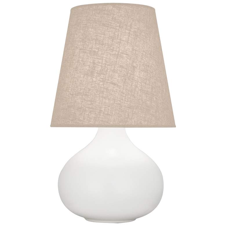 Image 1 Robert Abbey June 23 1/2" Ceramic Beige and Matte White Table Lamp
