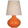 Robert Abbey June 23 1/2" Ceramic Beige and Pumpkin Orange Table Lamp