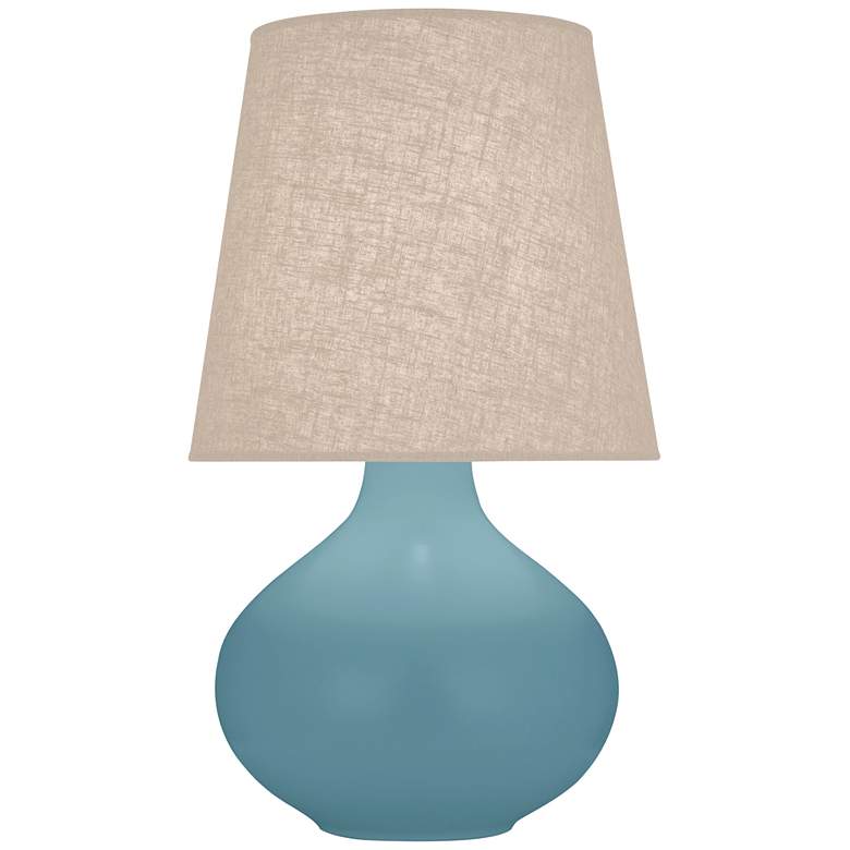 Image 1 Robert Abbey June 23 1/2" Ceramic Beige and Steel Blue Table Lamp