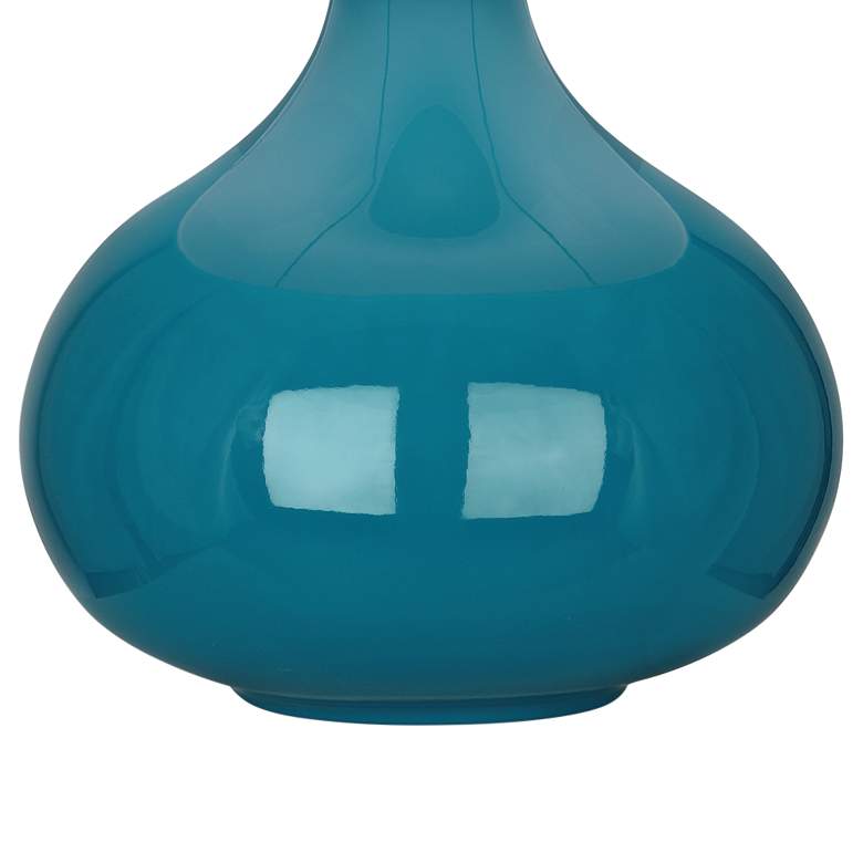 Image 3 Robert Abbey June 23 1/2" Ceramic Peacock Blue Table Lamp more views