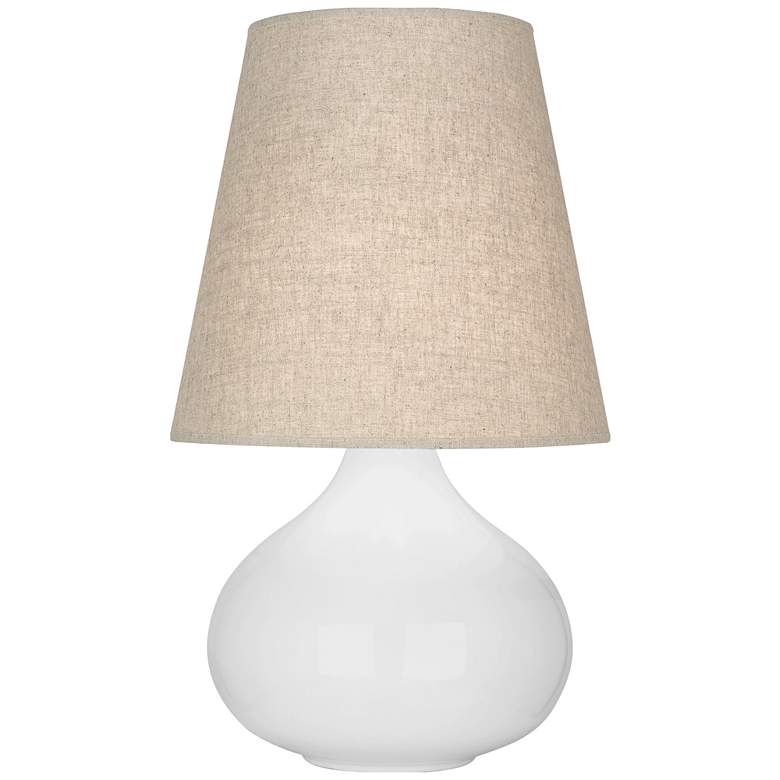 Image 1 Robert Abbey June 23 1/2" Daisy Glazed White Ceramic Table Lamp