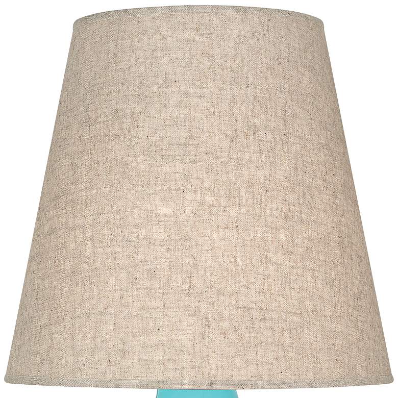 Image 2 Robert Abbey June 23 1/2" Egg Blue Ceramic Accent Table Lamp more views