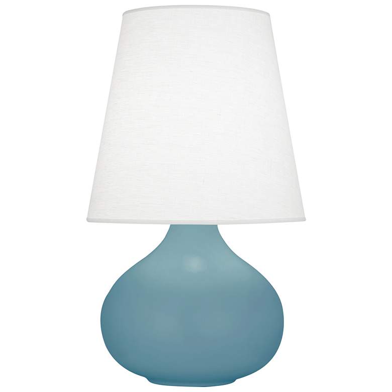 Image 1 Robert Abbey June 23 1/2 inch High Matte Steel Blue Ceramic Accent Lamp