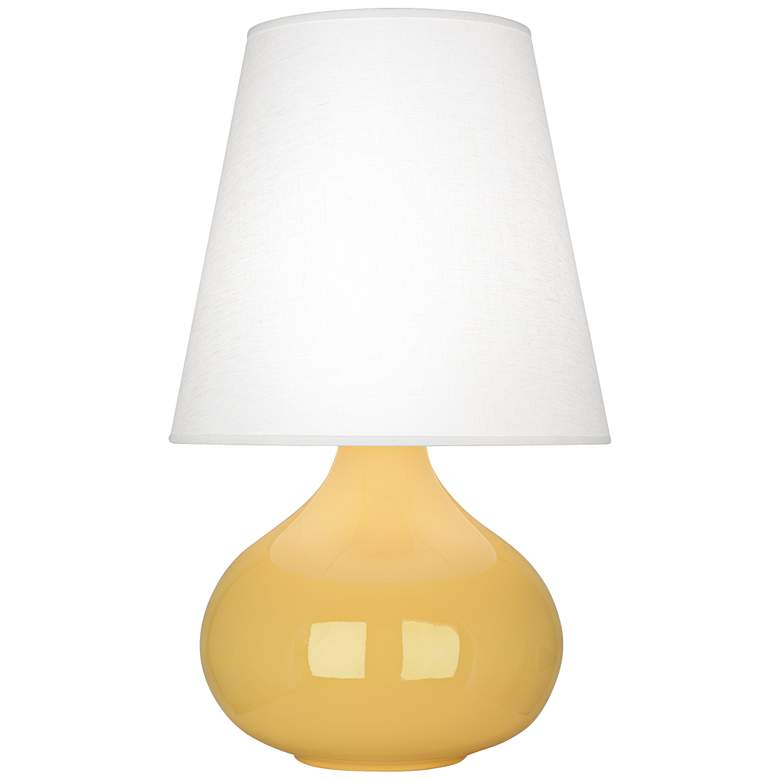 Image 1 Robert Abbey June 23 1/2" Oyster and Sunset Yellow Ceramic Table Lamp