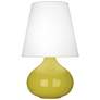 1_Robert Abbey June 23 1/2" Oyster Linen Citron Green Ceramic Table Lamp
