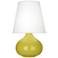 Robert Abbey June 23 1/2" Oyster Linen Citron Green Ceramic Table Lamp