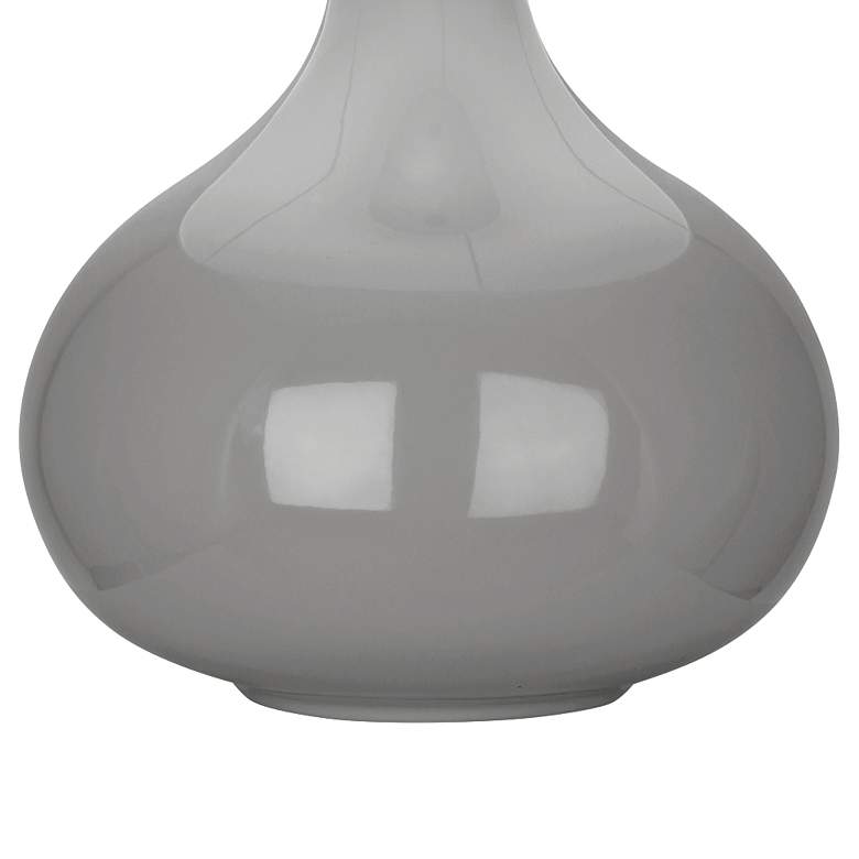 Image 3 Robert Abbey June 23 1/2" Oyster Shade Smokey Taupe Ceramic Lamp more views