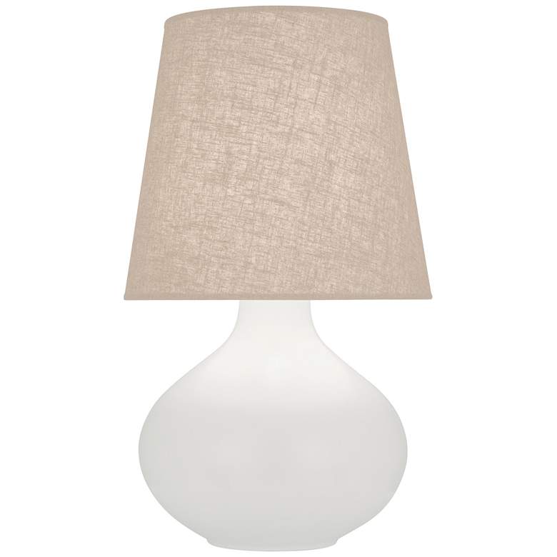 Image 1 Robert Abbey June 30 3/4" Buff and Matte Lily White Ceramic Table Lamp