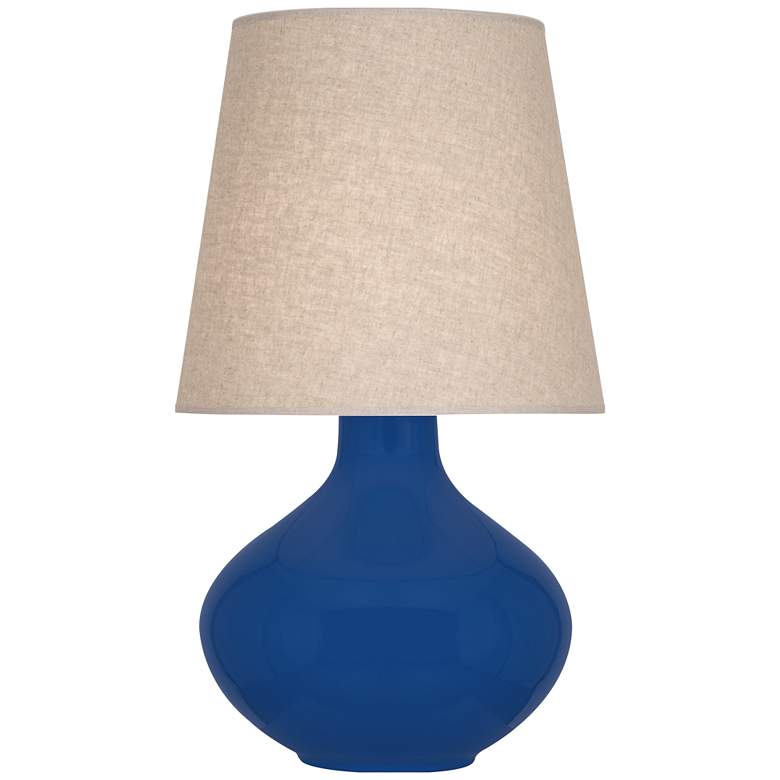 Image 1 Robert Abbey June 30 3/4" Buff Shade Ceramic Cobalt Blue Table Lamp