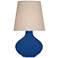 Robert Abbey June 30 3/4" Buff Shade Ceramic Cobalt Blue Table Lamp
