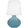 Robert Abbey June 30 3/4" High Matte Steel Blue Ceramic Table Lamp