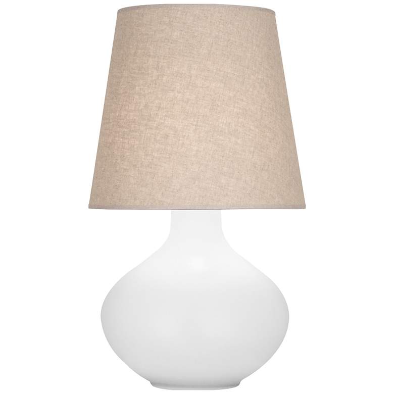 Image 1 Robert Abbey June 30 3/4" High Modern Daisy White Ceramic Table Lamp