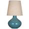 Robert Abbey June 30 3/4" High Modern Steel Blue Ceramic Table Lamp