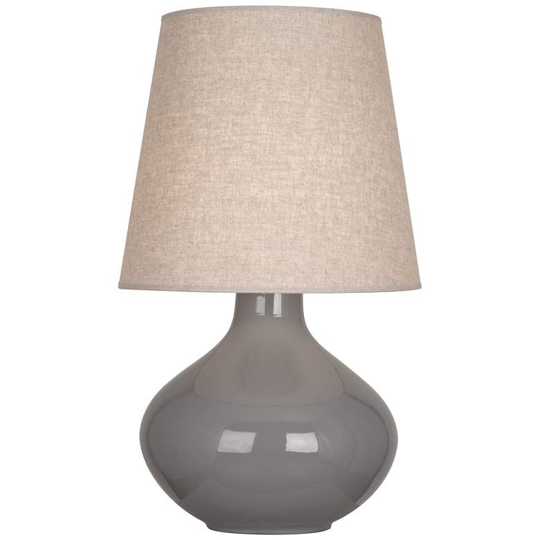 Image 1 Robert Abbey June 30 3/4" High Smokey Taupe Gray Ceramic Table Lamp