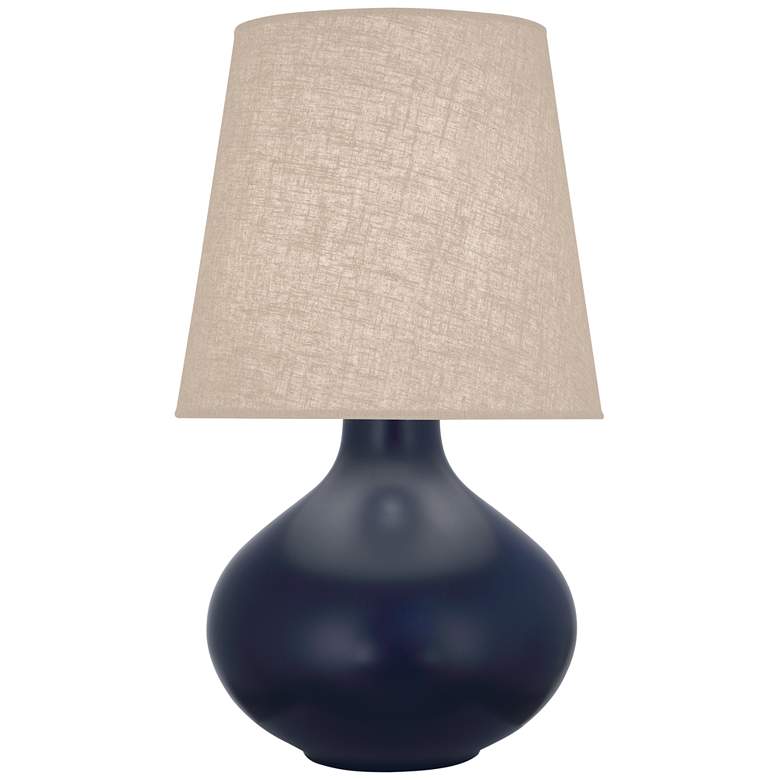 Image 1 Robert Abbey June 30 3/4" Matte Midnight Blue Ceramic Table Lamp