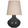 Robert Abbey June 30 3/4" Modern Ash Black Ceramic Table Lamp