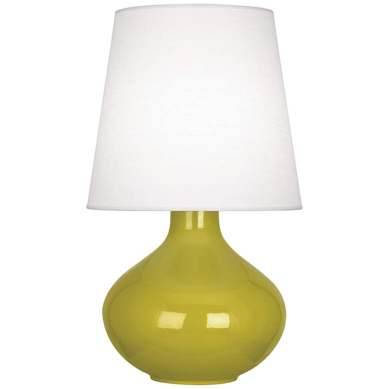 Image 1 Robert Abbey June 30 3/4" Modern Ceramic Citron Green Table Lamp