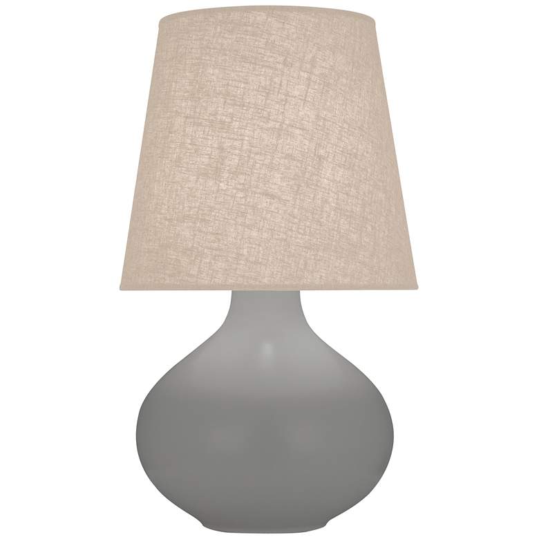 Image 1 Robert Abbey June 30 3/4" Modern Matte Smoky Taupe Gray Table Lamp