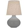 Robert Abbey June 30 3/4" Modern Matte Smoky Taupe Gray Table Lamp