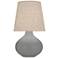 Robert Abbey June 30 3/4" Modern Matte Smoky Taupe Gray Table Lamp