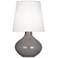 Robert Abbey June 30 3/4" White and Smokey Taupe Gray Ceramic Lamp