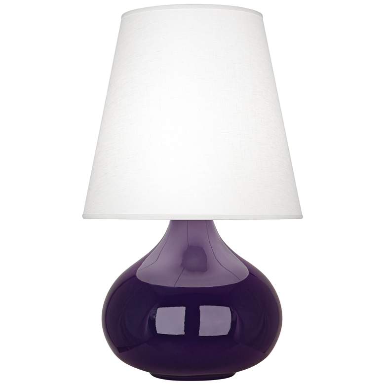 Image 1 Robert Abbey June Amethyst Table Lamp w/ Oyster Linen Shade