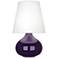 Robert Abbey June Amethyst Table Lamp w/ Oyster Linen Shade